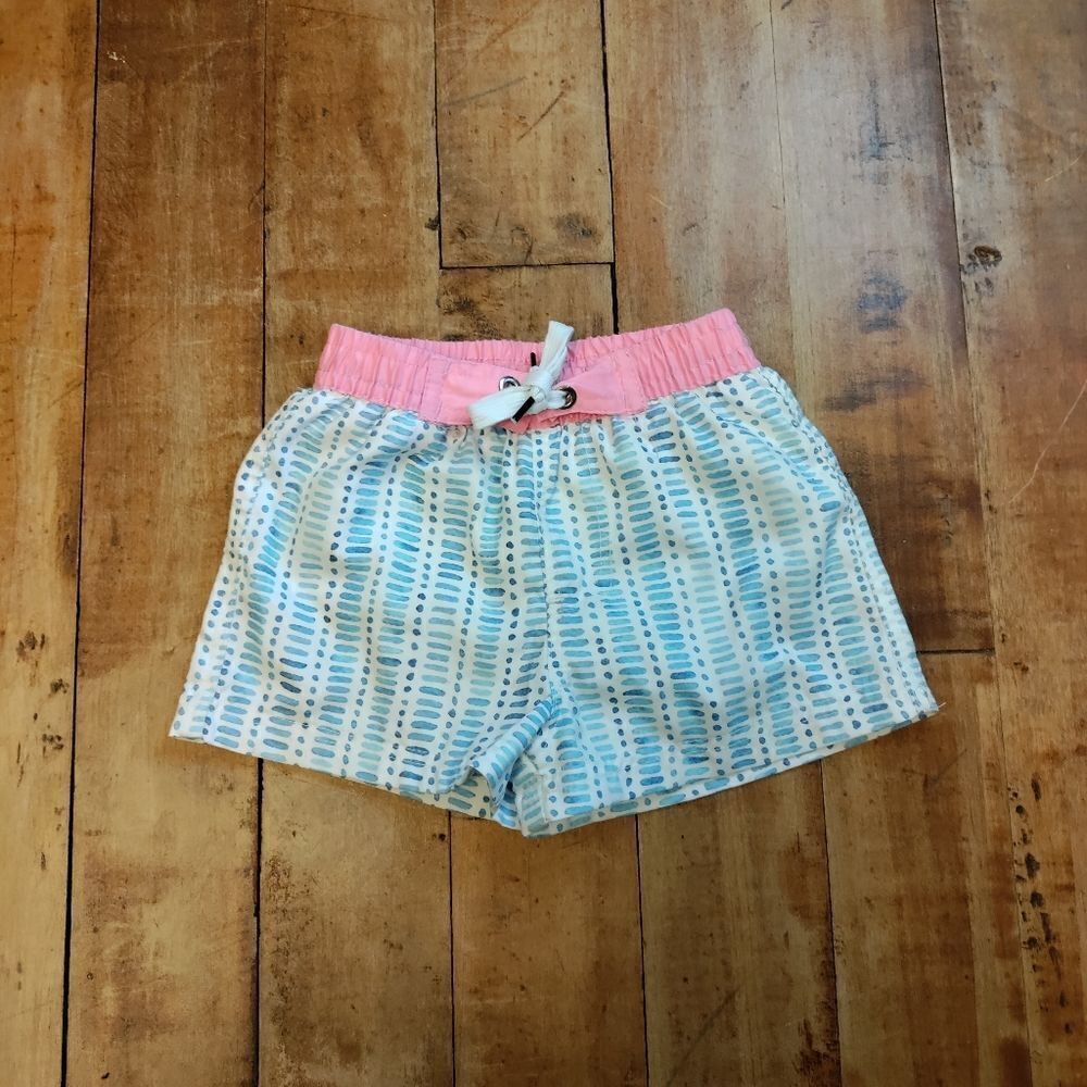 The Oaks Apparel swim trunks 12 mos boys bathing suit blue pink white vacation
